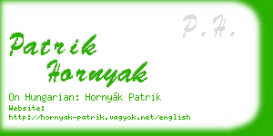 patrik hornyak business card