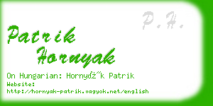 patrik hornyak business card